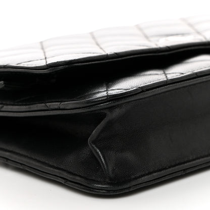 Chanel Lambskin Quilted Wallet On Chain WOC Black 10 of 11
