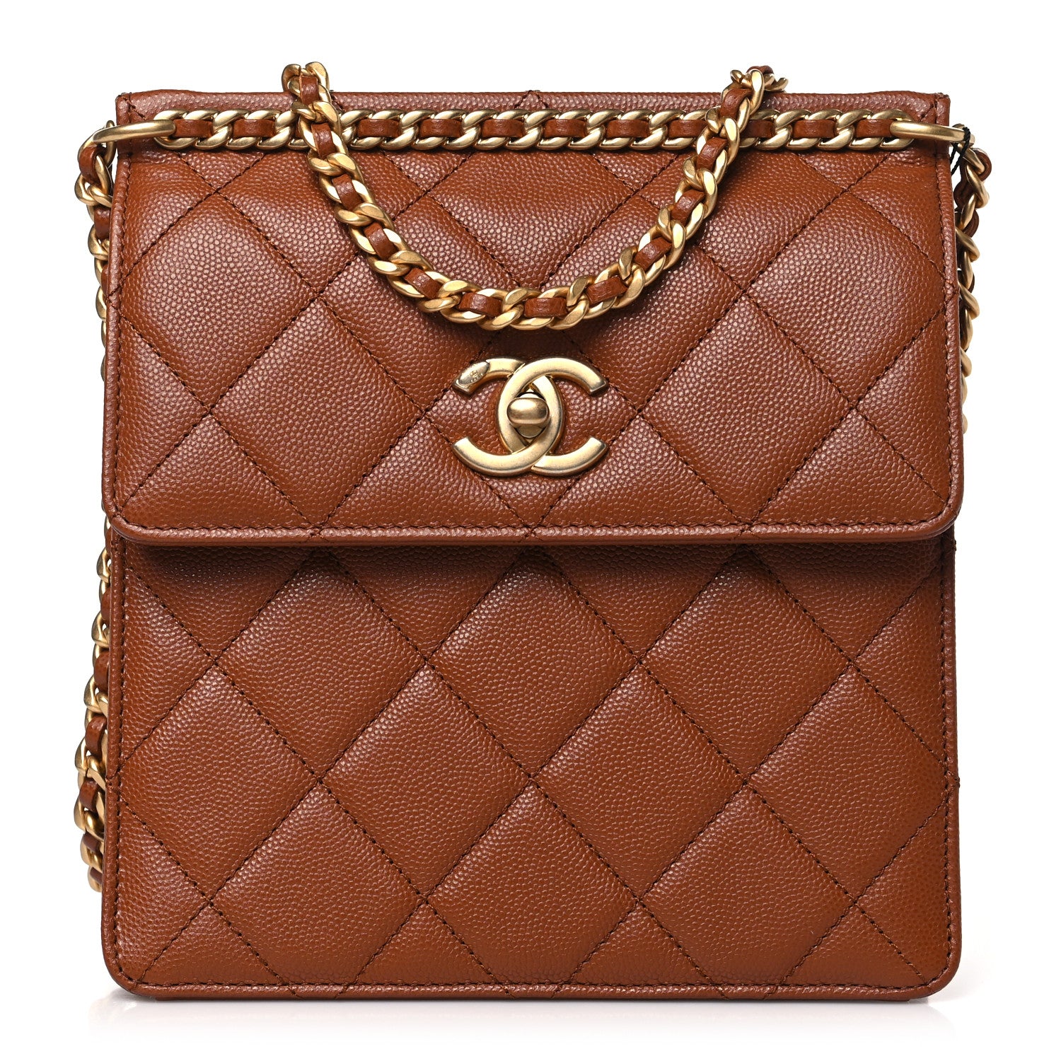 Chanel Caviar Quilted Multi Chain Backpack Light Brown 1 of 10