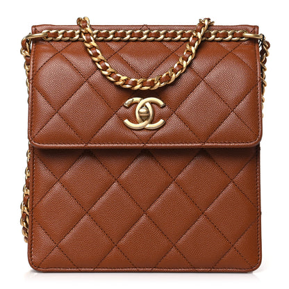 Chanel Caviar Quilted Multi Chain Backpack Light Brown 1 of 10