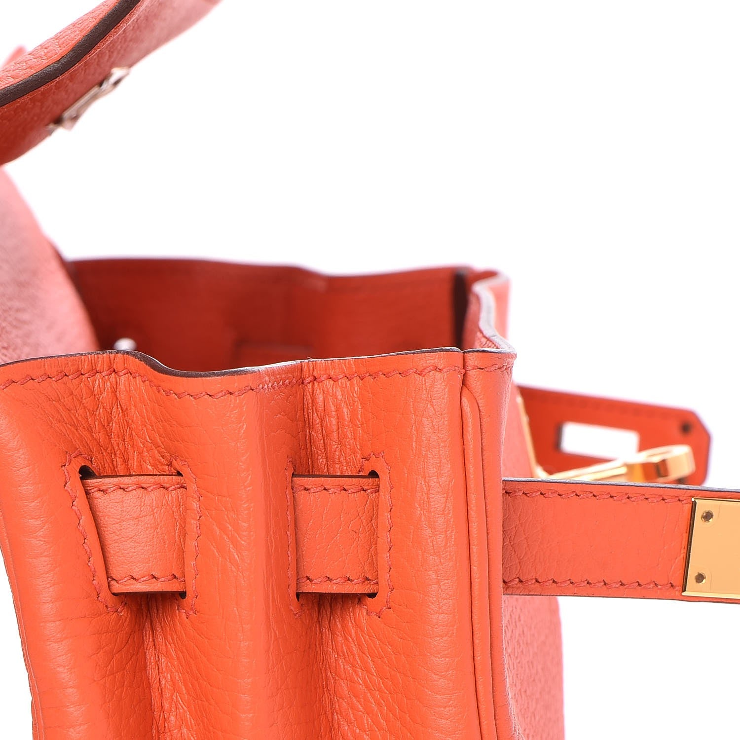 Hermes Taurillon Clemence Kelly Retourne 28 Orange Poppy 24 of 34