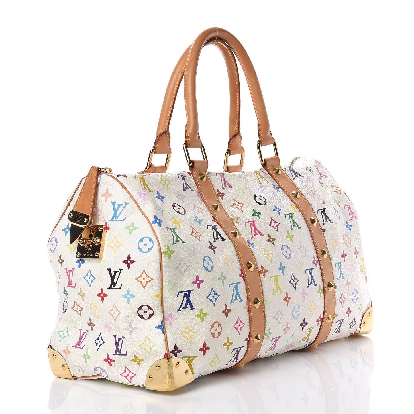 Monogram Multicolor Keepall 45 White