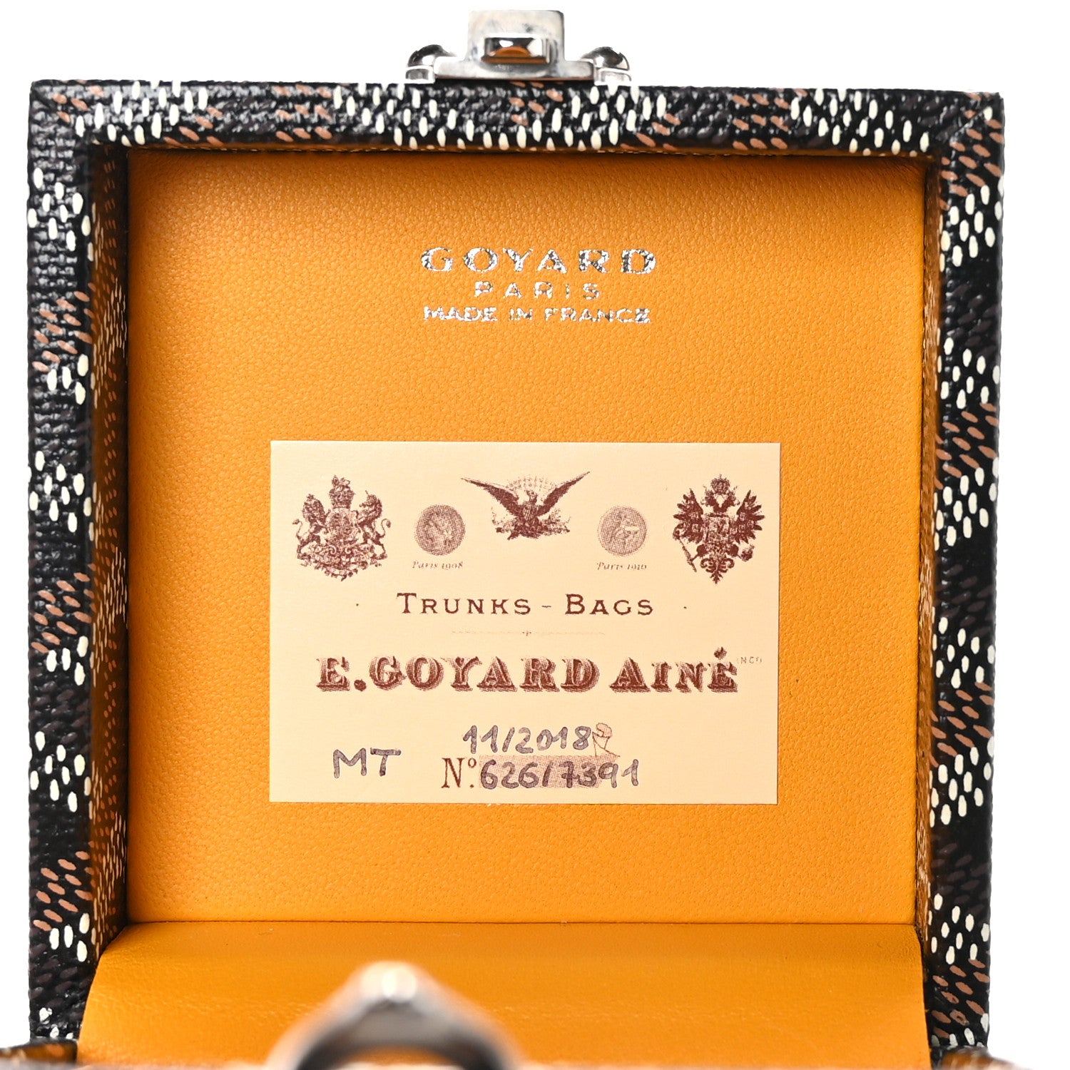 Goyard Goyardine Precious Metals Regence Mini Trunk Black 5 of 11