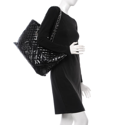 Chanel Vinyl Quilted Large In The Business Tote Black 2 of 8