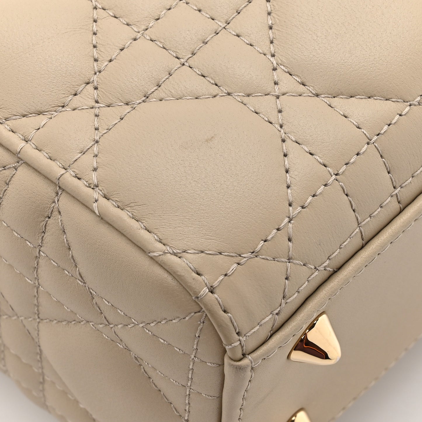 Lambskin Cannage Small My ABCDior Lady Dior Beige