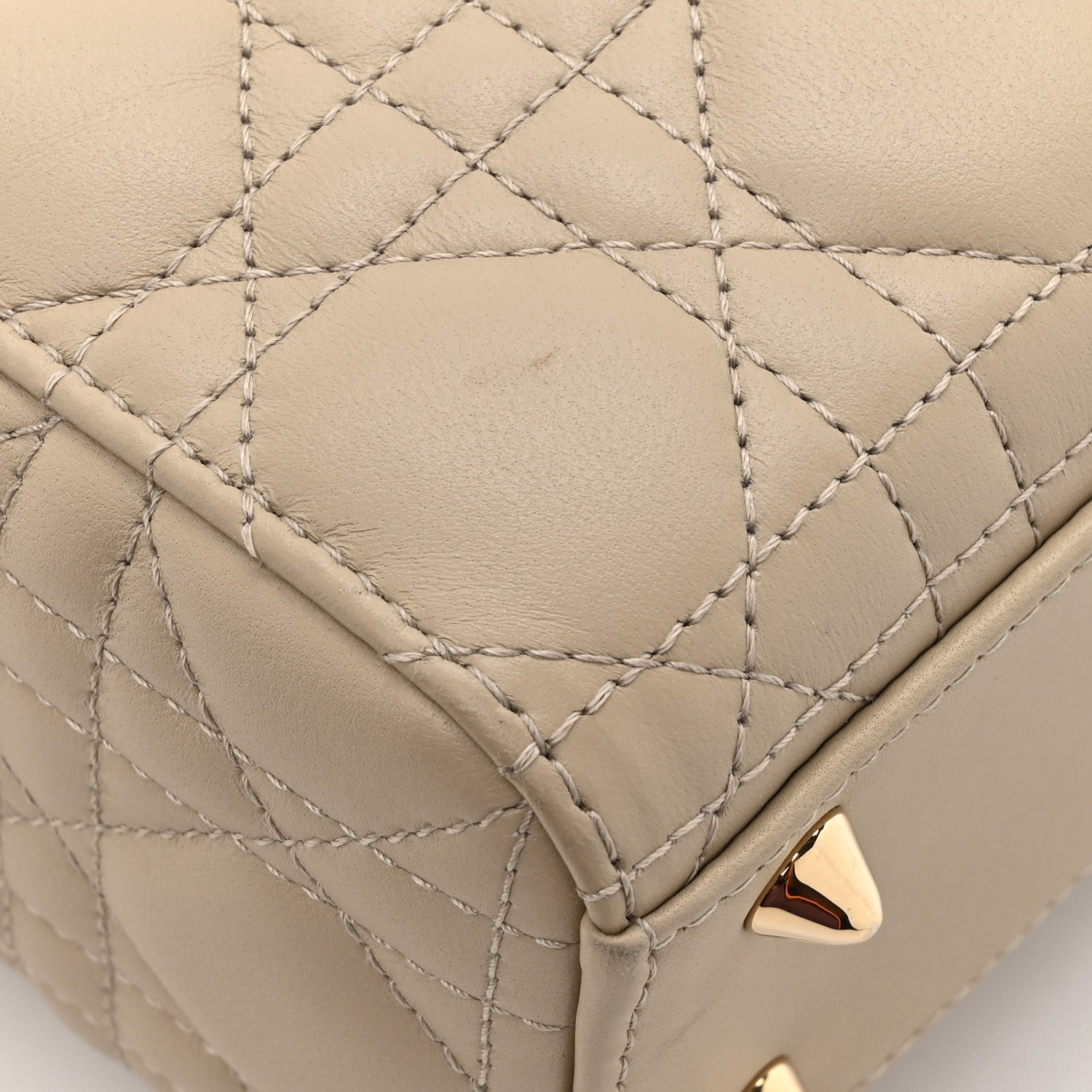 Christian Dior Lambskin Cannage Small My ABCDior Lady Dior Beige 15 of 15