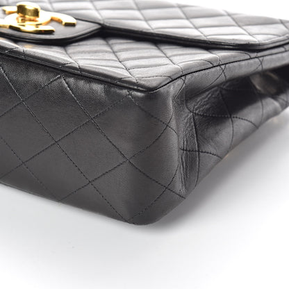 Chanel Lambskin Quilted XL Jumbo Single Flap Black 11 of 11