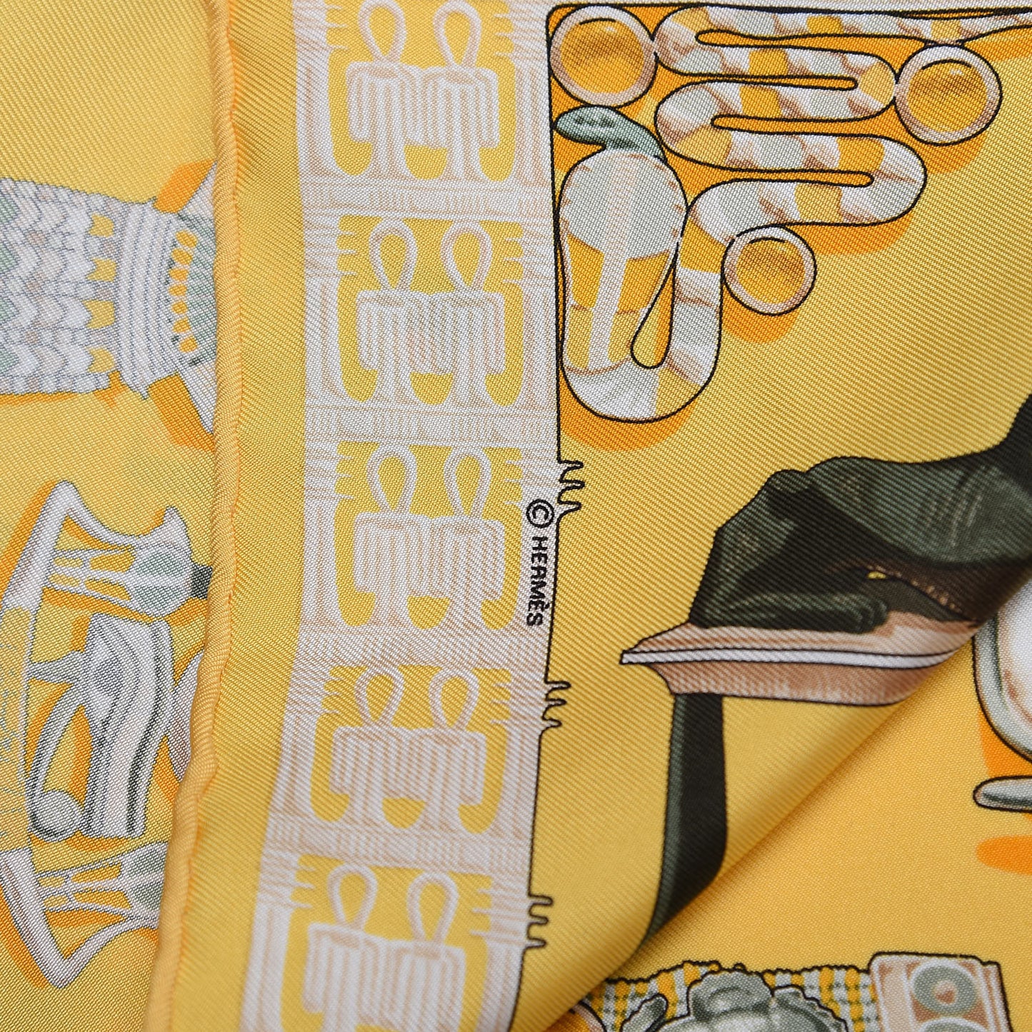 Silk Tutankhamun Pocket Square Scarf