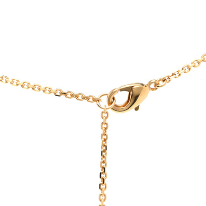 Christian Dior Metal Crystal Pearl Clair D Lune Necklace Gold 4 of 5