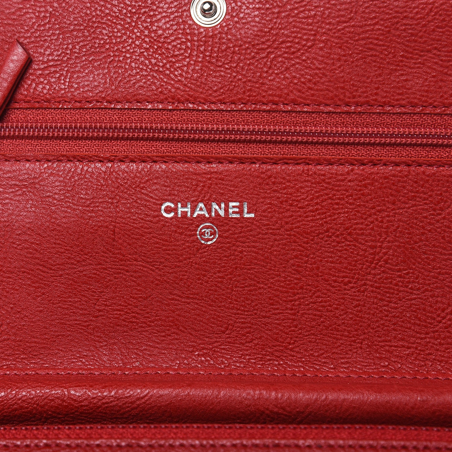 Chanel Calfskin Quilted Chain Around Boy Wallet On Chain WOC Red 6 of 13