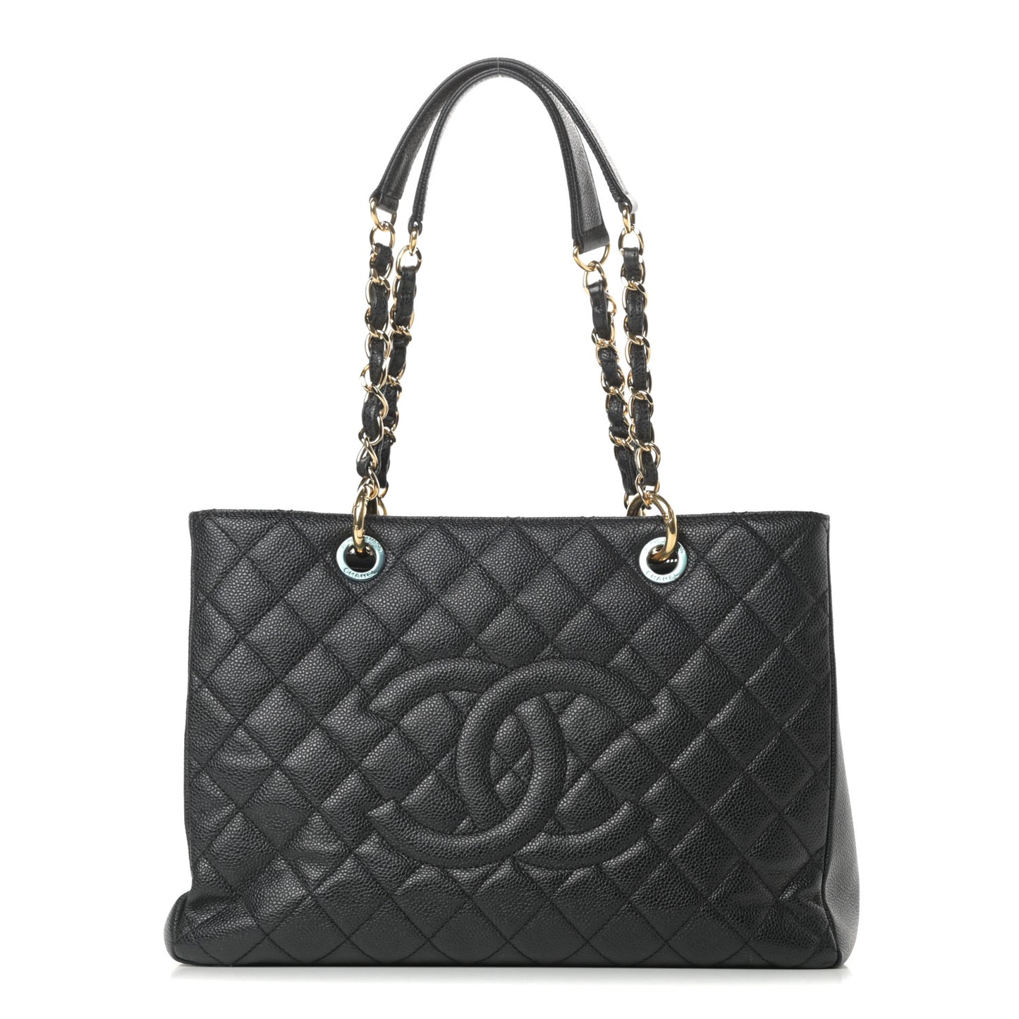 Caviar Quilted Grand Shopping Tote GST Black