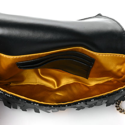 Fendi Sequin Paillettes Shiny Nappa Sex and the City Mini Baguette Black 4 of 9