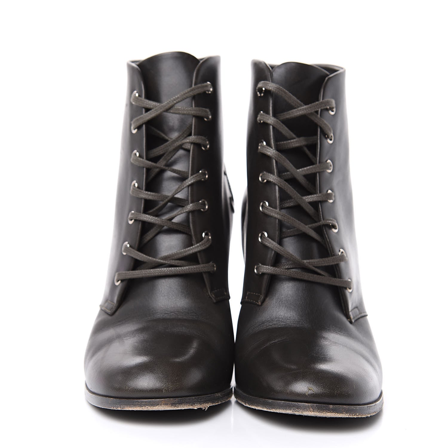 Chanel Lambskin CC Short Boots 37.5 Dark Grey 2 of 10