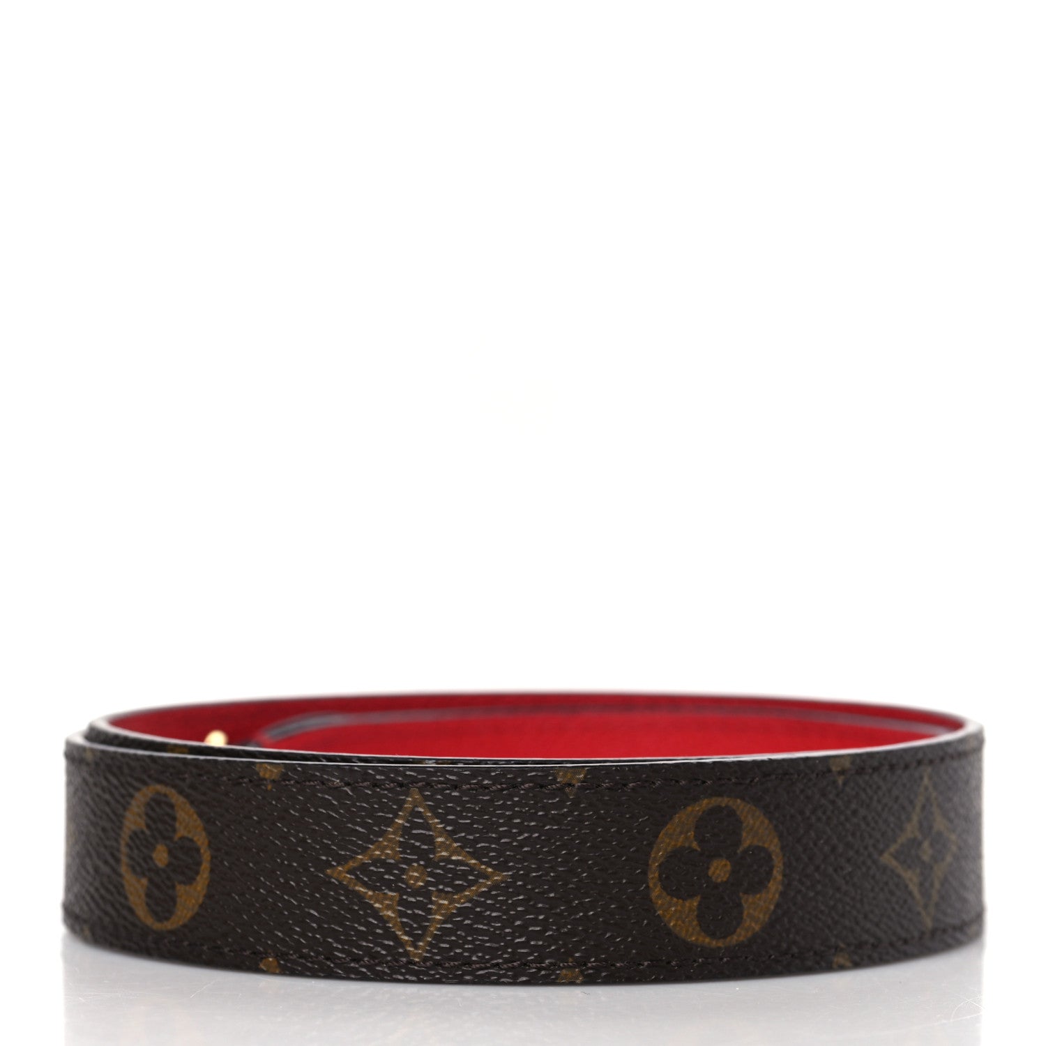 Louis Vuitton Calfskin Monogram Tournelle Shoulder Strap Red 3 of 4