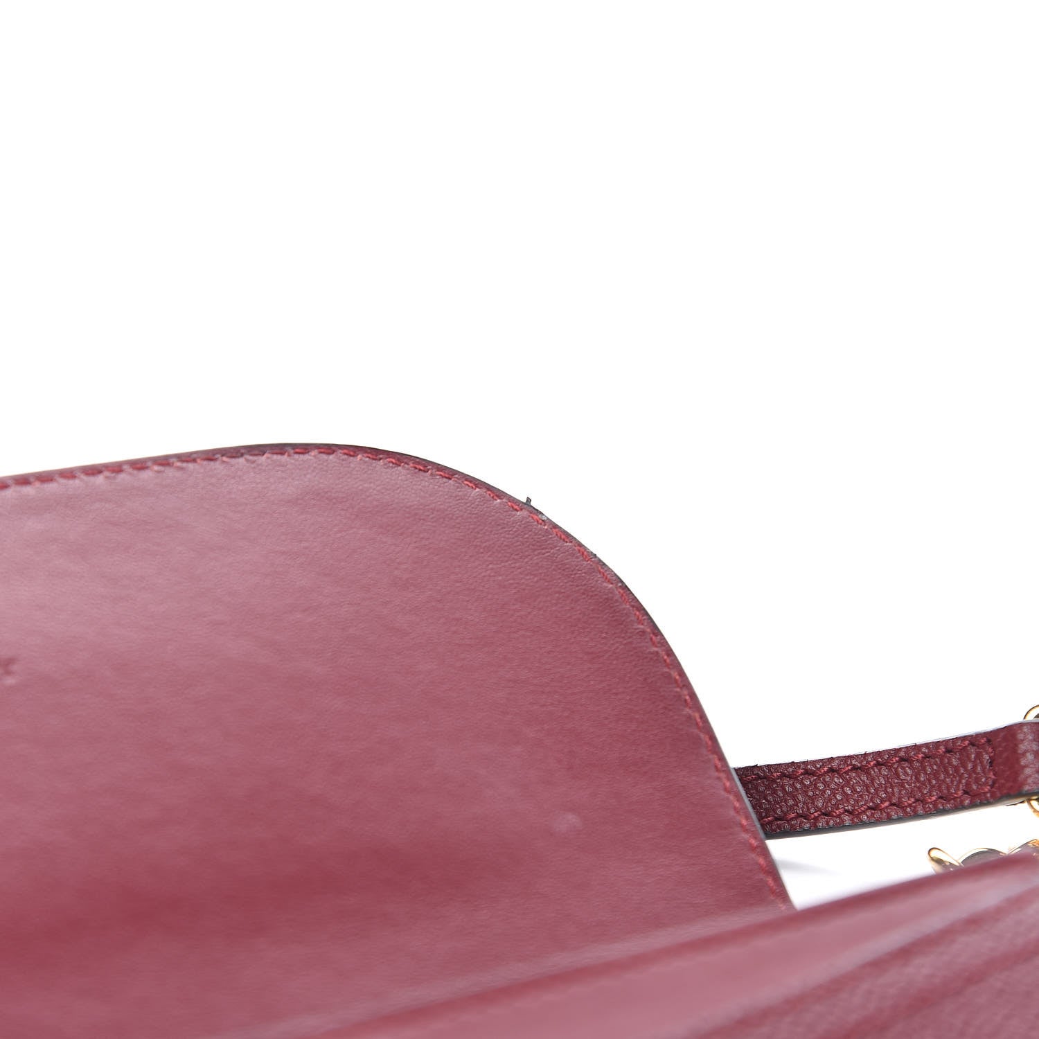 Burberry Grainy Calfskin Henley Wallet On Chain Burgundy 12 of 12