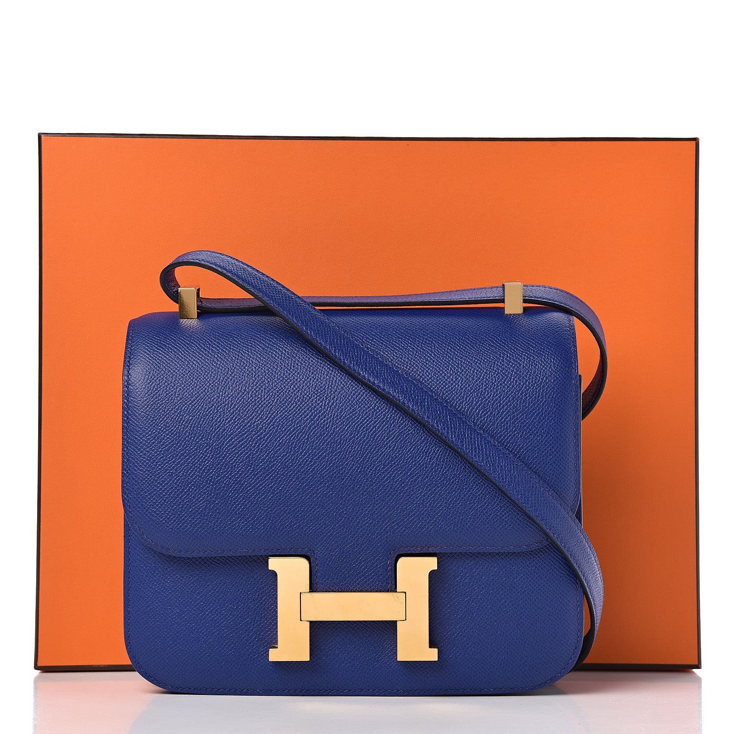 Hermes Epsom Constance 24 Bleu Electrique 26 of 26