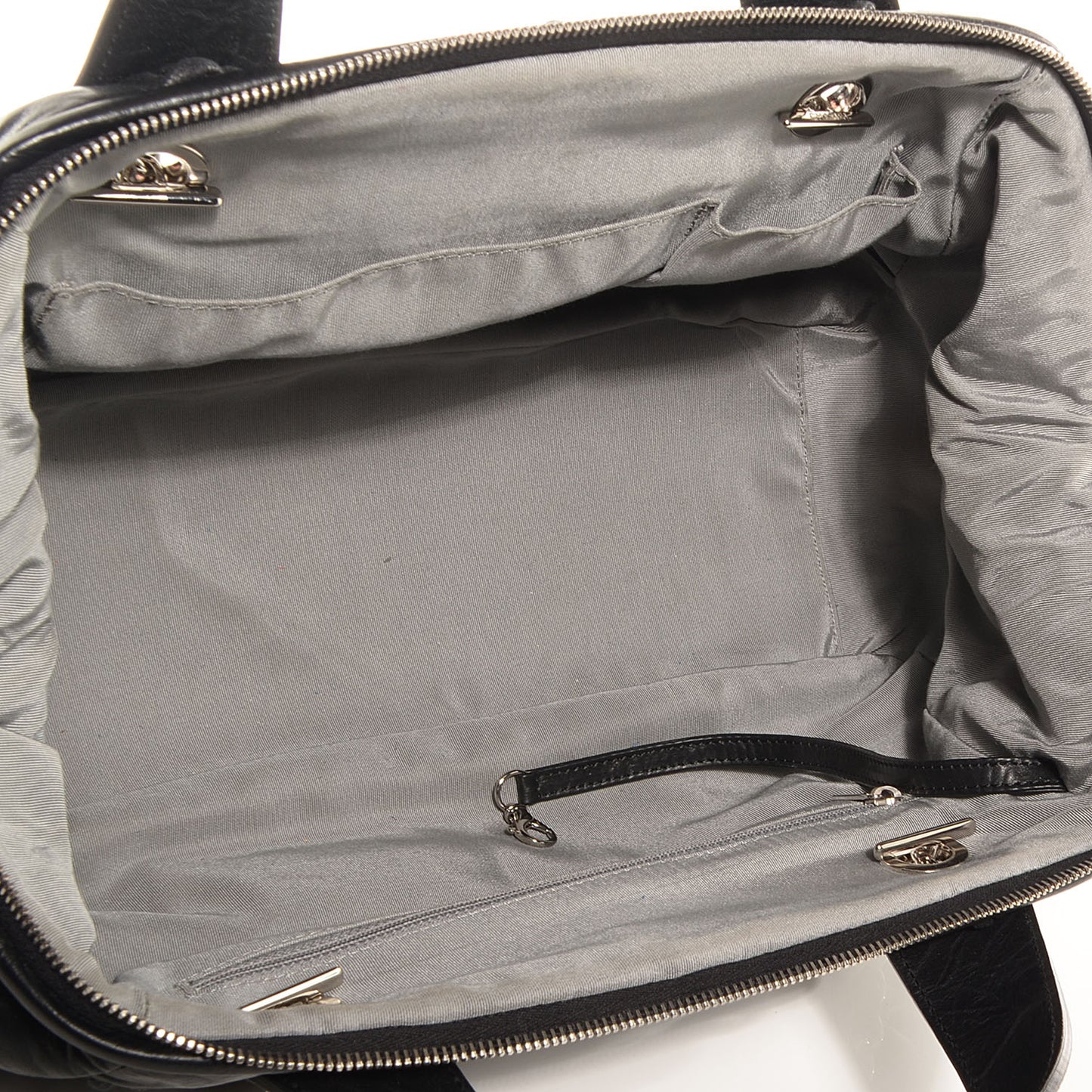 Calfskin Ultra Stitch Bowling Bag Black