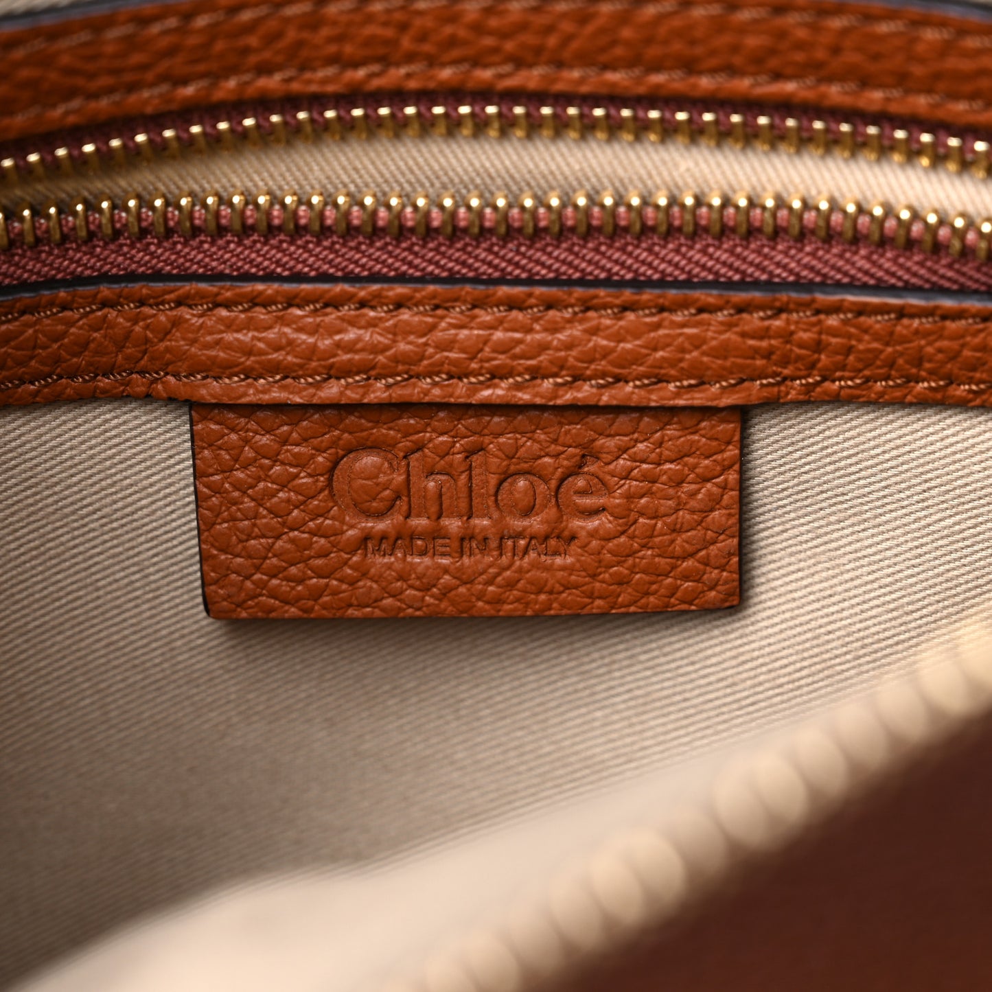 Calfskin Small Marcie Satchel Tan