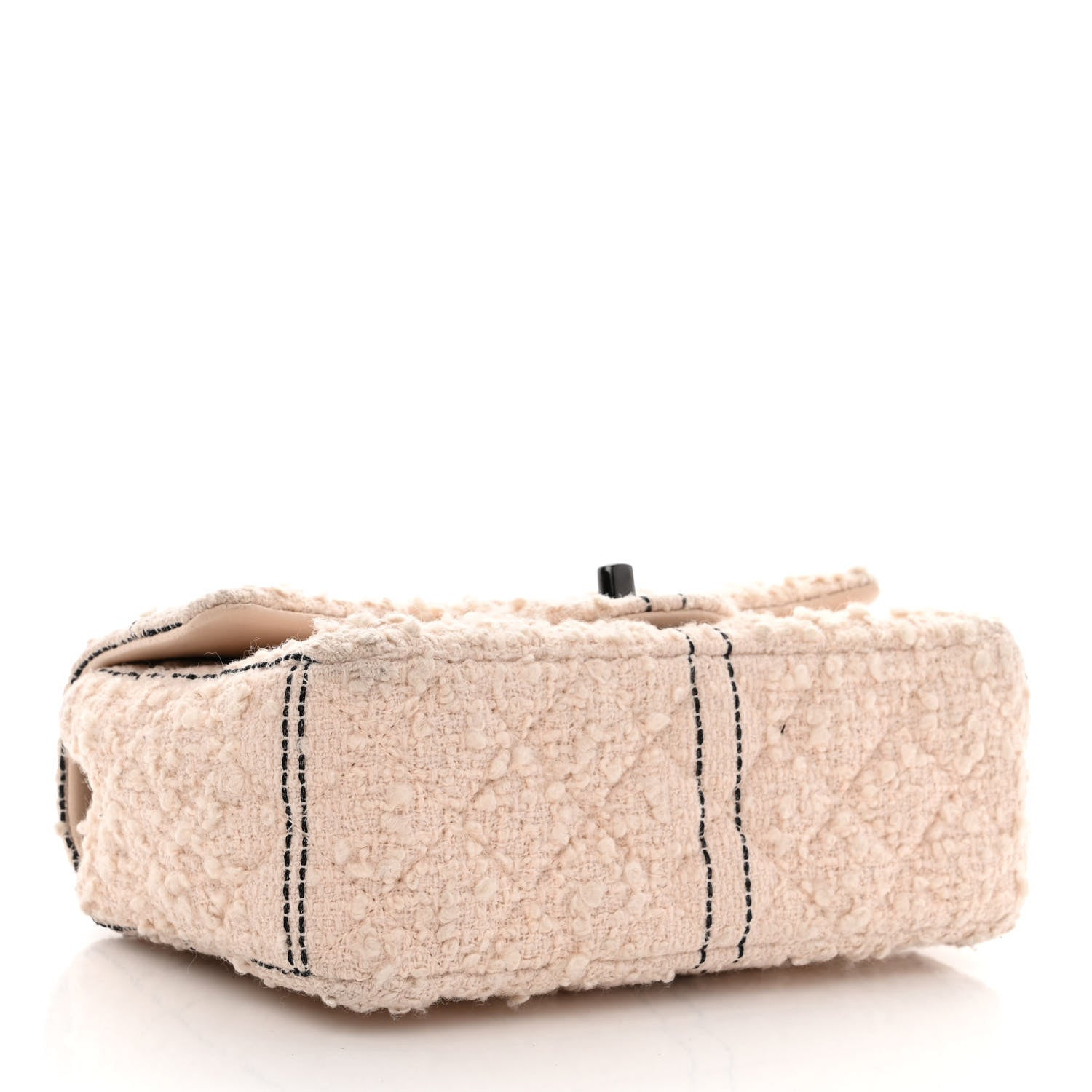 Chanel Tweed Quilted Mini Rectangular Flap Light Pink Black 4 of 12