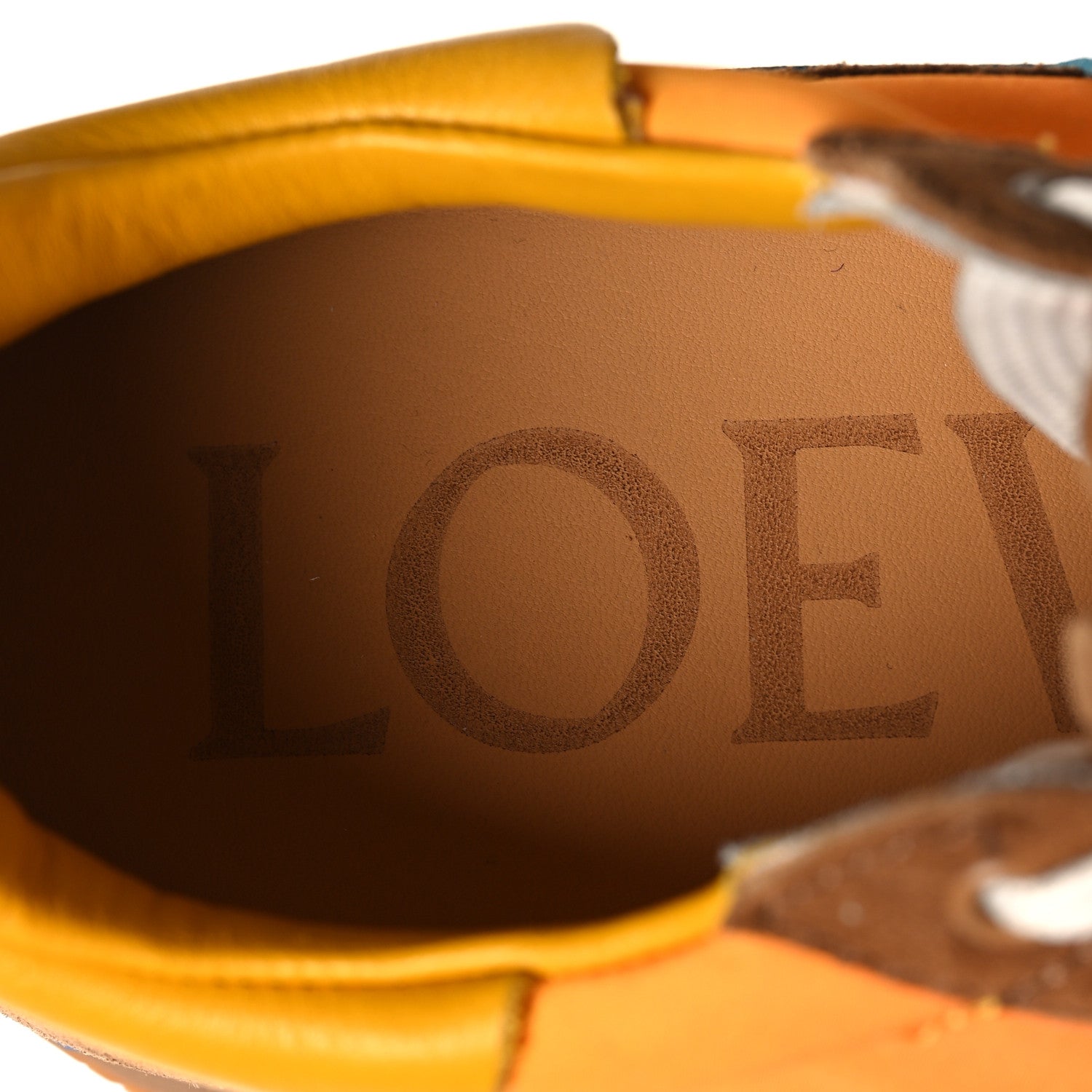 Loewe Fabric Suede Flow Retro Runner Sneakers 37 Blue Tan 8 of 9