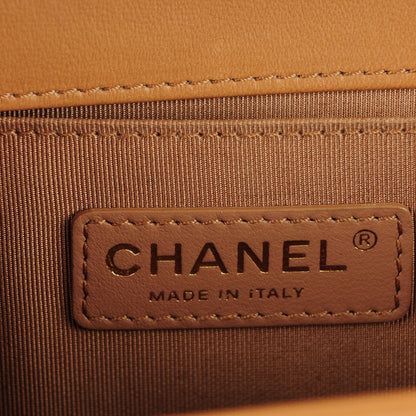 Chanel Lambskin Quilted Medium Boy Flap Camel 7 of 8