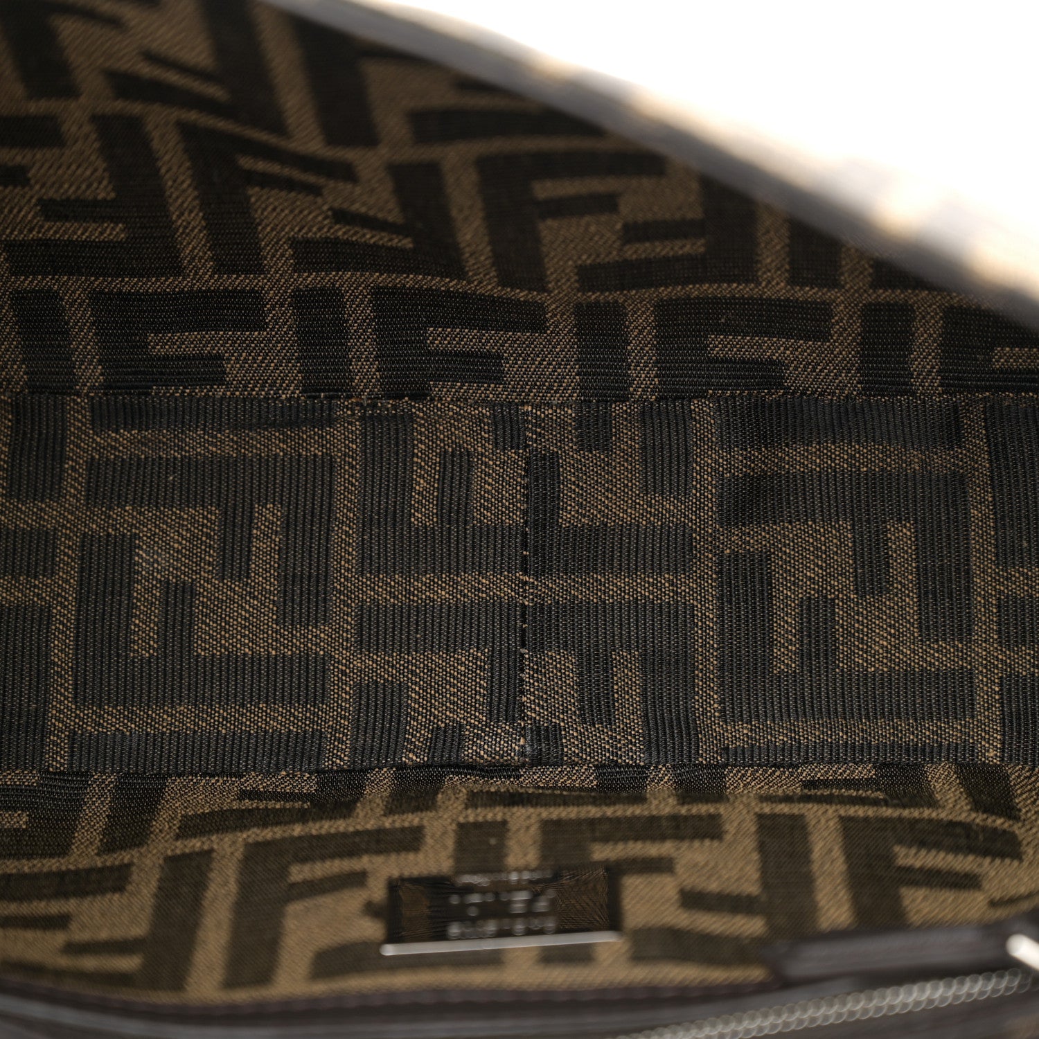 Fendi Fabric Jacquard FF 1974 Crystal Embellished Baguette Tobacco Moro Multicolor 5 of 11