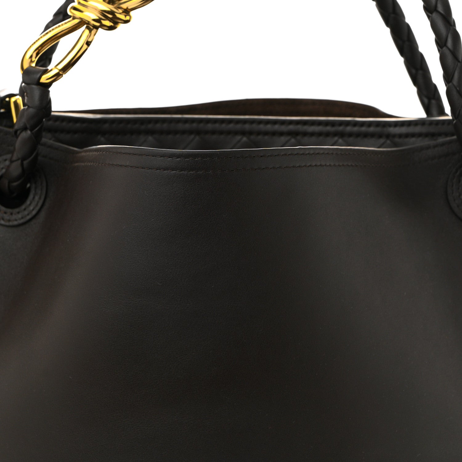 Bottega Veneta Silky Calfskin Small Andiamo Bucket Bag Fondant 8 of 10