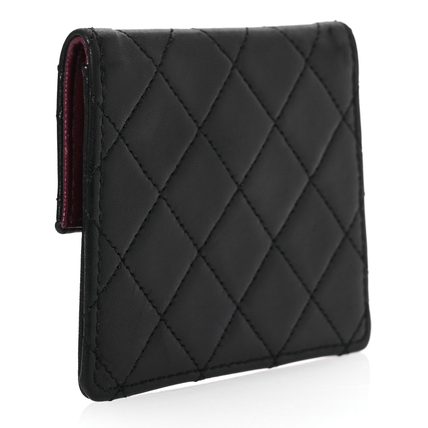 Chanel Lambskin Quilted Coin Purse Black 2 of 7