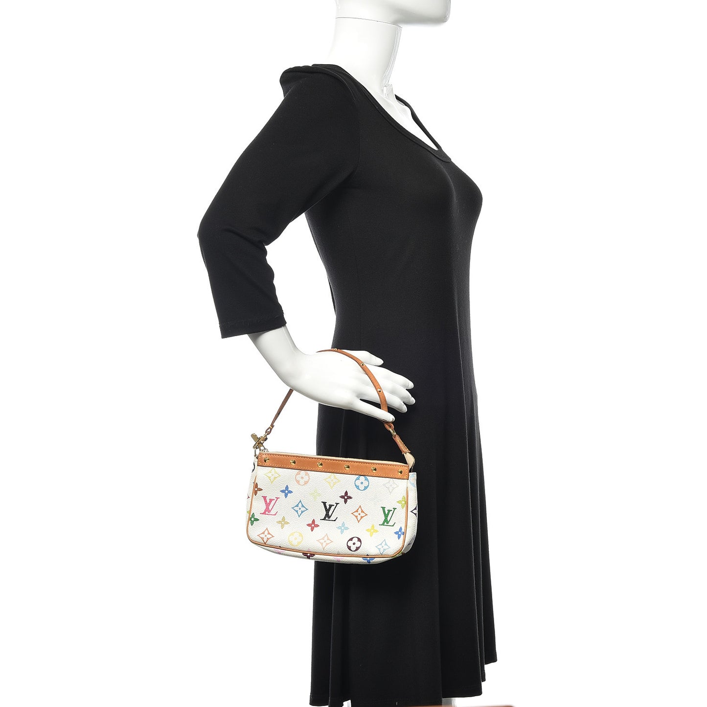 Monogram Multicolor Pochette Accessories White