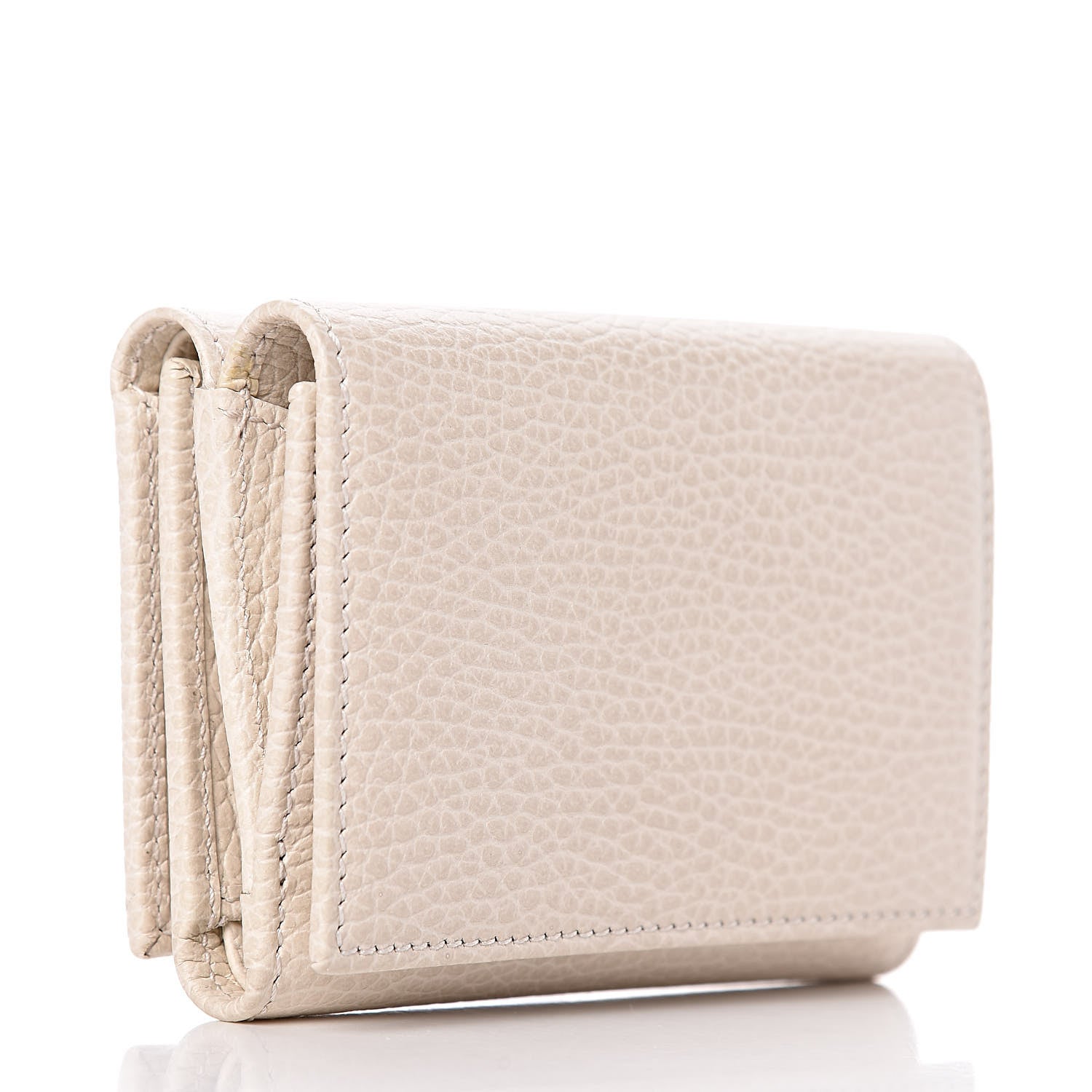 Gucci Dollar Calfskin GG Marmont Wallet Mystic White 3 of 8