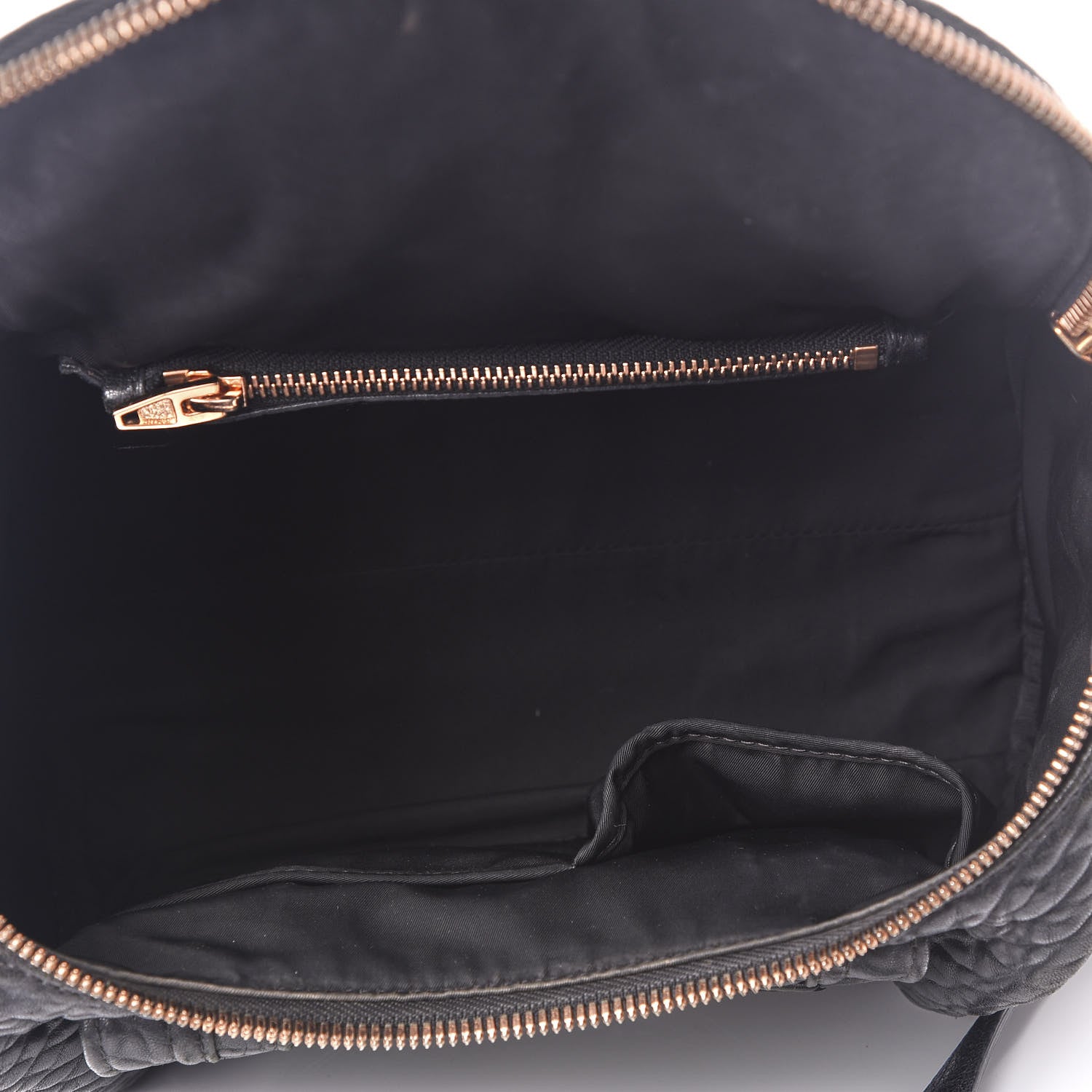 Alexander Wang Pebbled Lambskin Rockie Black Rose Gold Hardware 4 of 10
