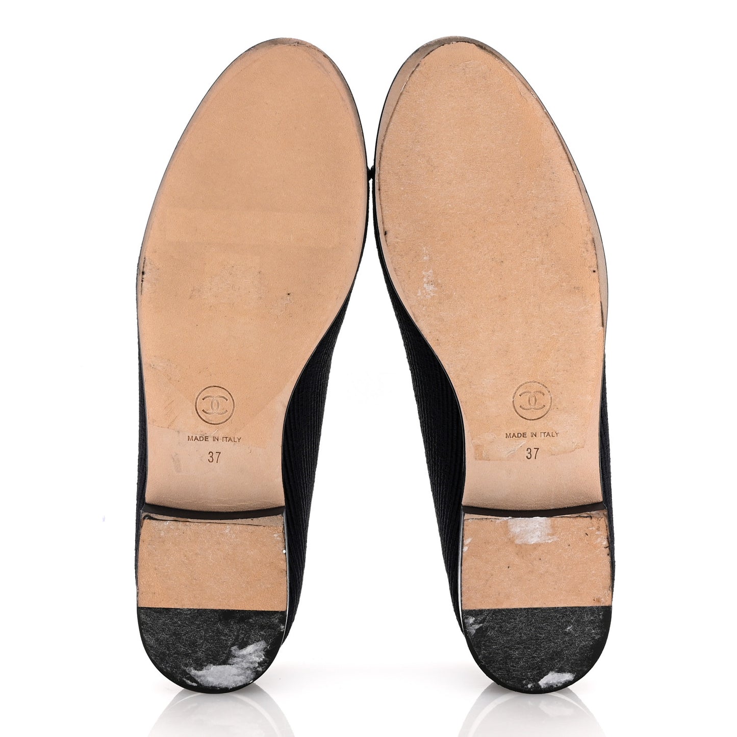 Embroidered Fabric Cap Toe CC Ballerina Flats 37 Dark Navy Blue