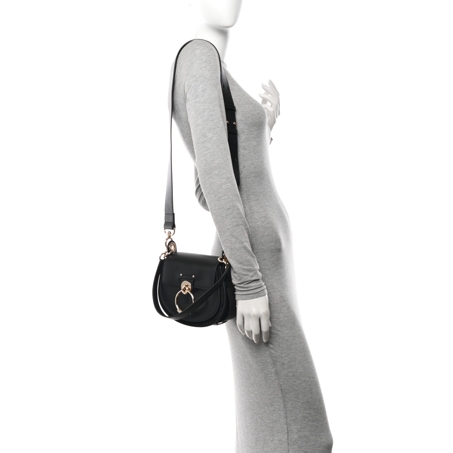 Chloe Calfskin Small Tess Bag Black 3 of 12