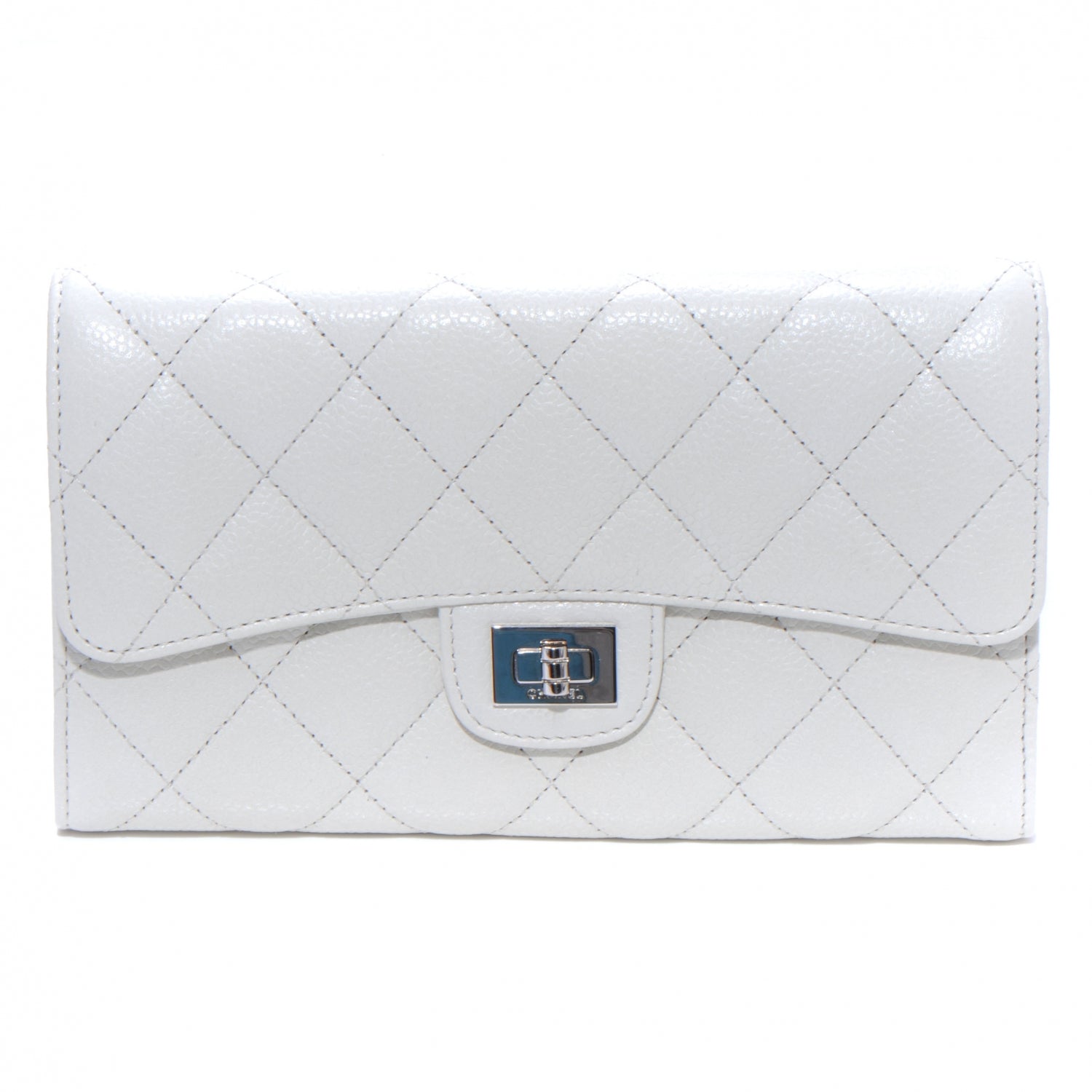 Chanel Caviar Reissue Classic Wallet White 1 of 7