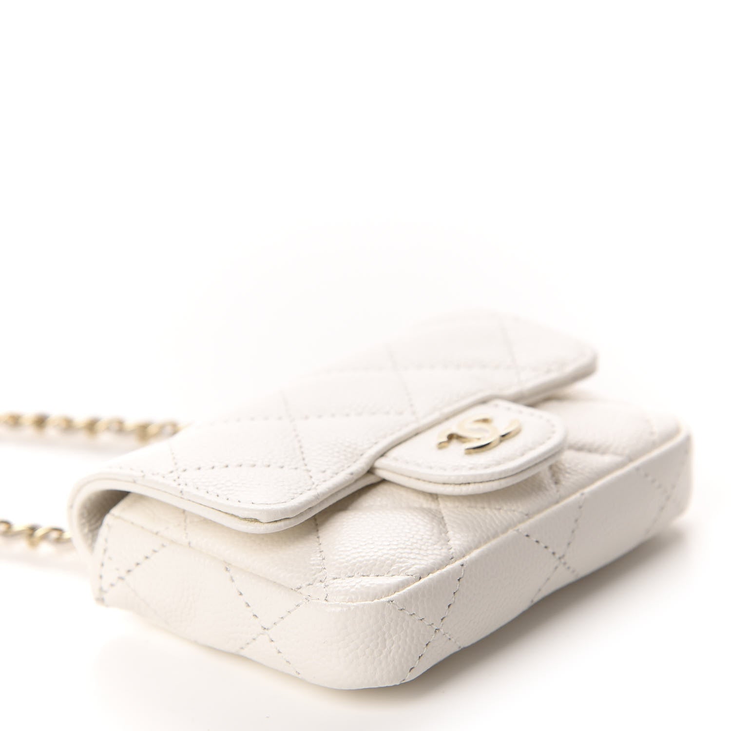 Chanel Caviar Quilted Belt Bag White 4 of 12