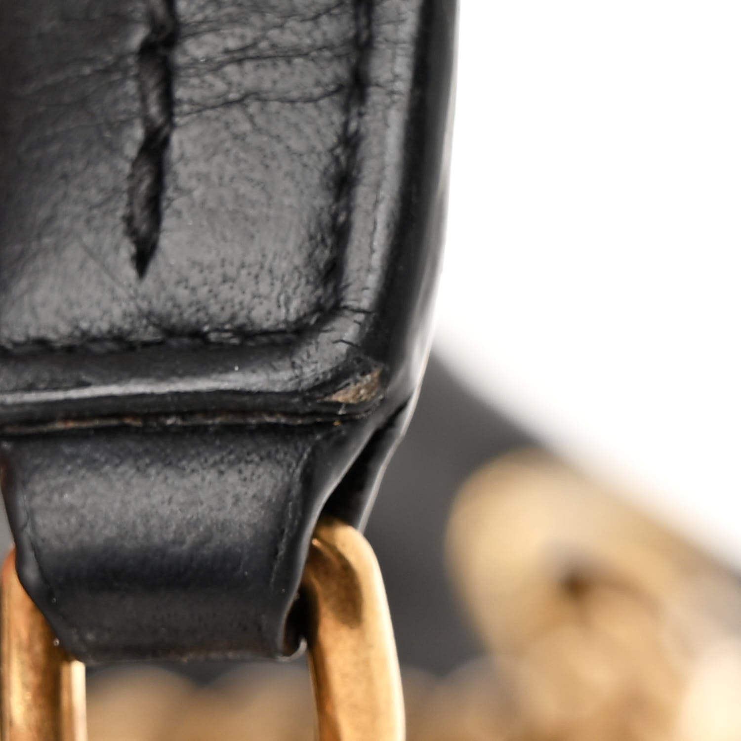 Saint Laurent Lambskin Quilted Small Loulou Puffer Monogram Chain Satchel Black 11 of 12