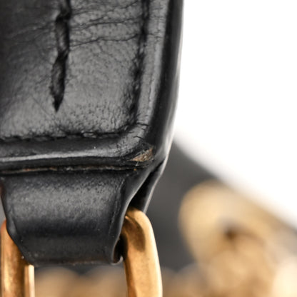 Saint Laurent Lambskin Quilted Small Loulou Puffer Monogram Chain Satchel Black 11 of 12