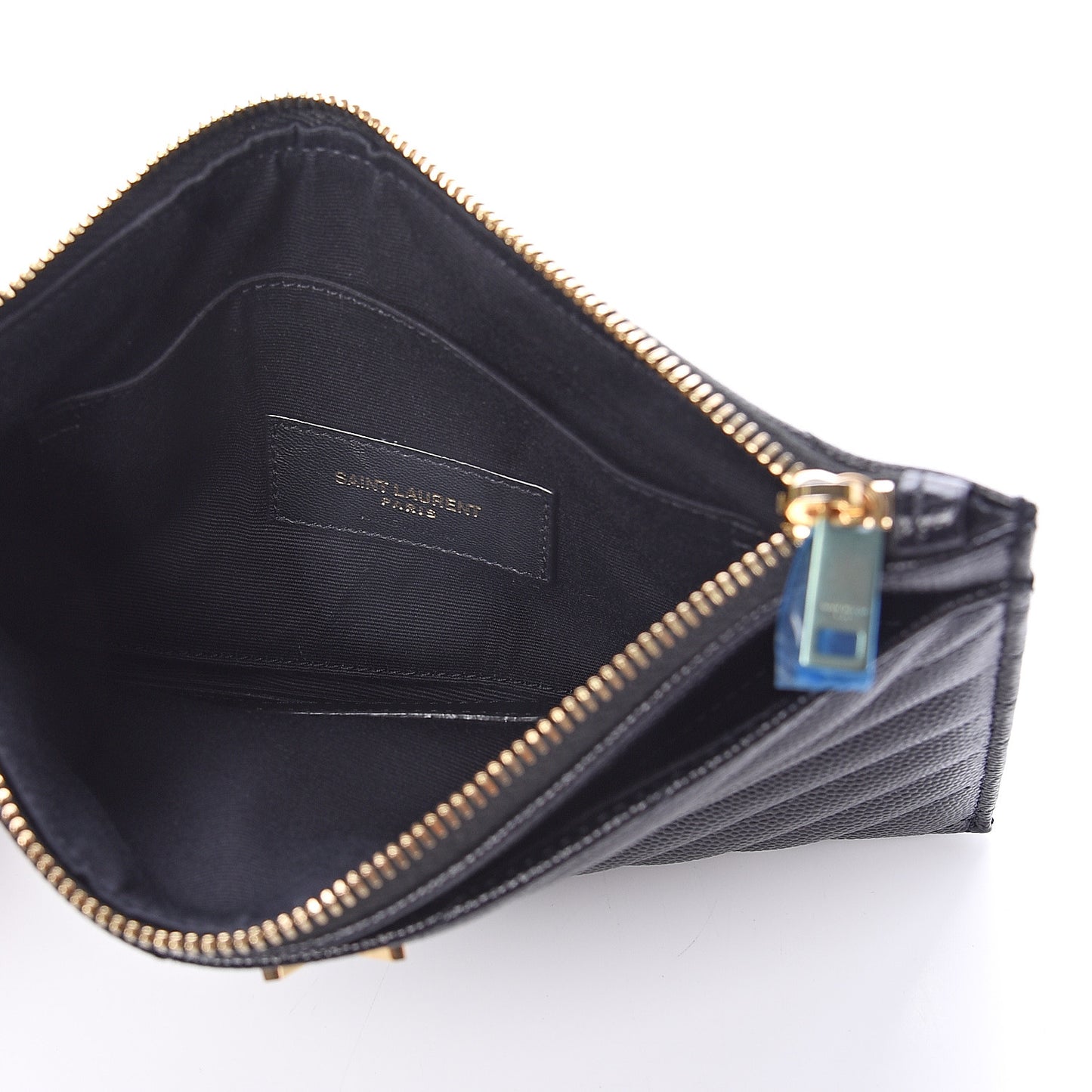 Grain De Poudre Chevron Monogram Bill Pouch Black