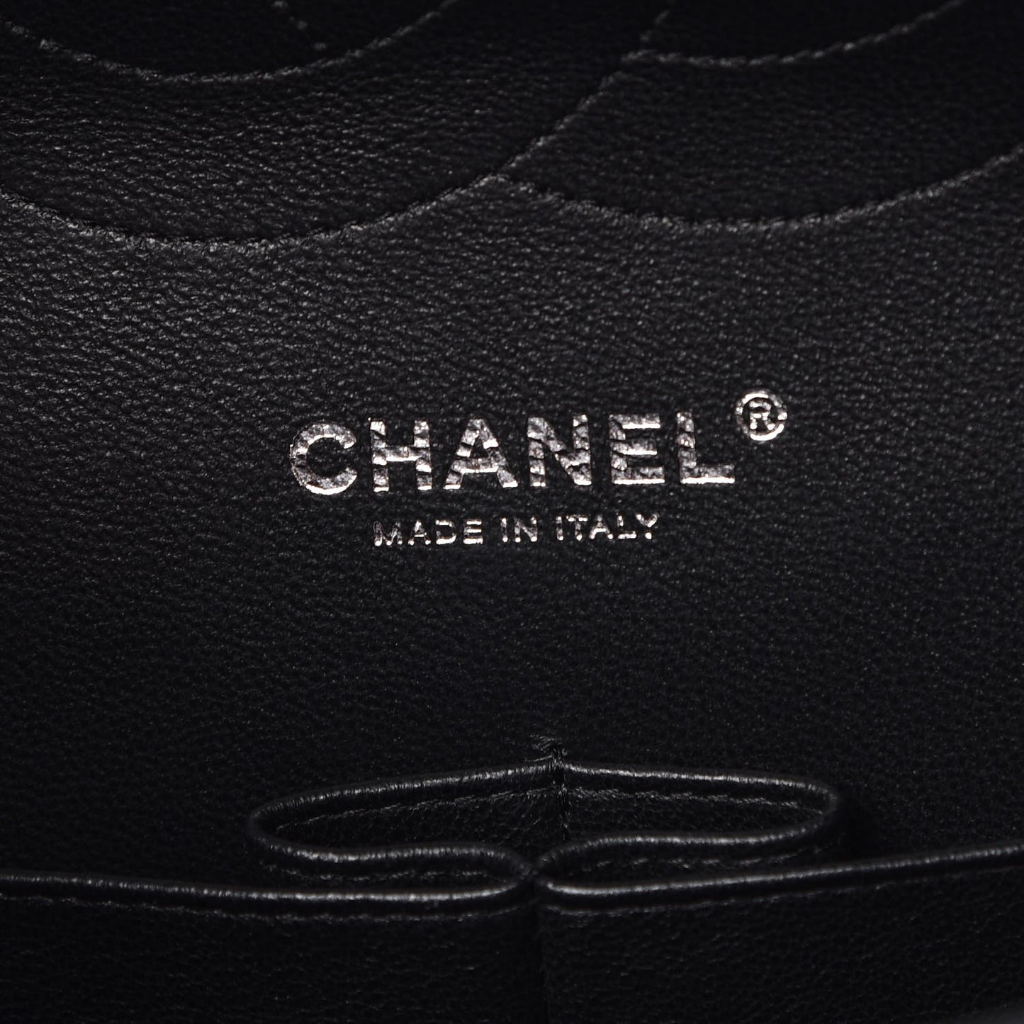 Crumpled Calfskin Quilted Jumbo Double Flap So Black