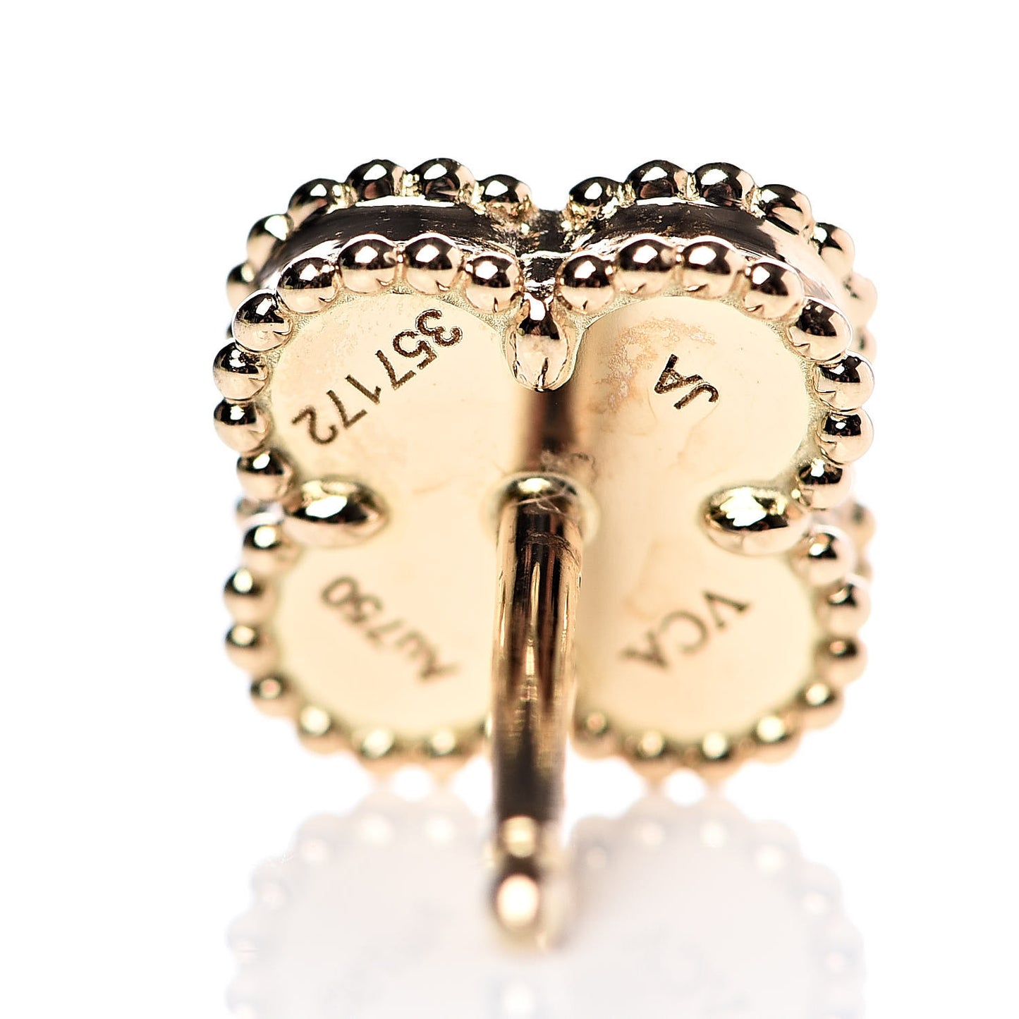 18K Yellow Gold Black Onyx Sweet Alhambra Earrings