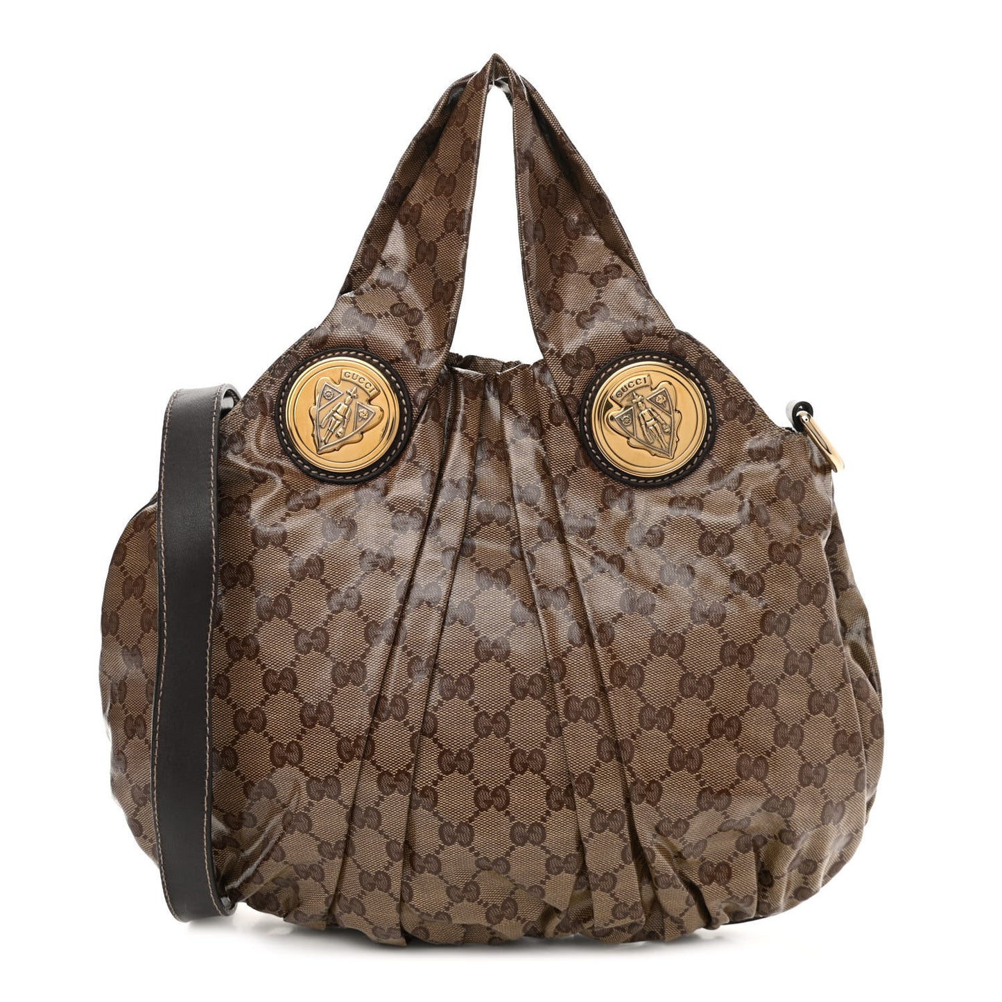 Crystal Monogram Small Hysteria Tote Dark Brown