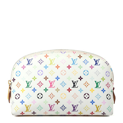Louis Vuitton Monogram Multicolor Cosmetic Pouch White Litchi 1 of 8