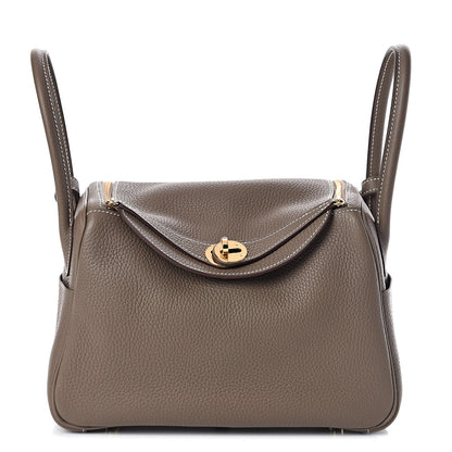 Hermes Taurillon Clemence Lindy 26 Etoupe 1 of 10