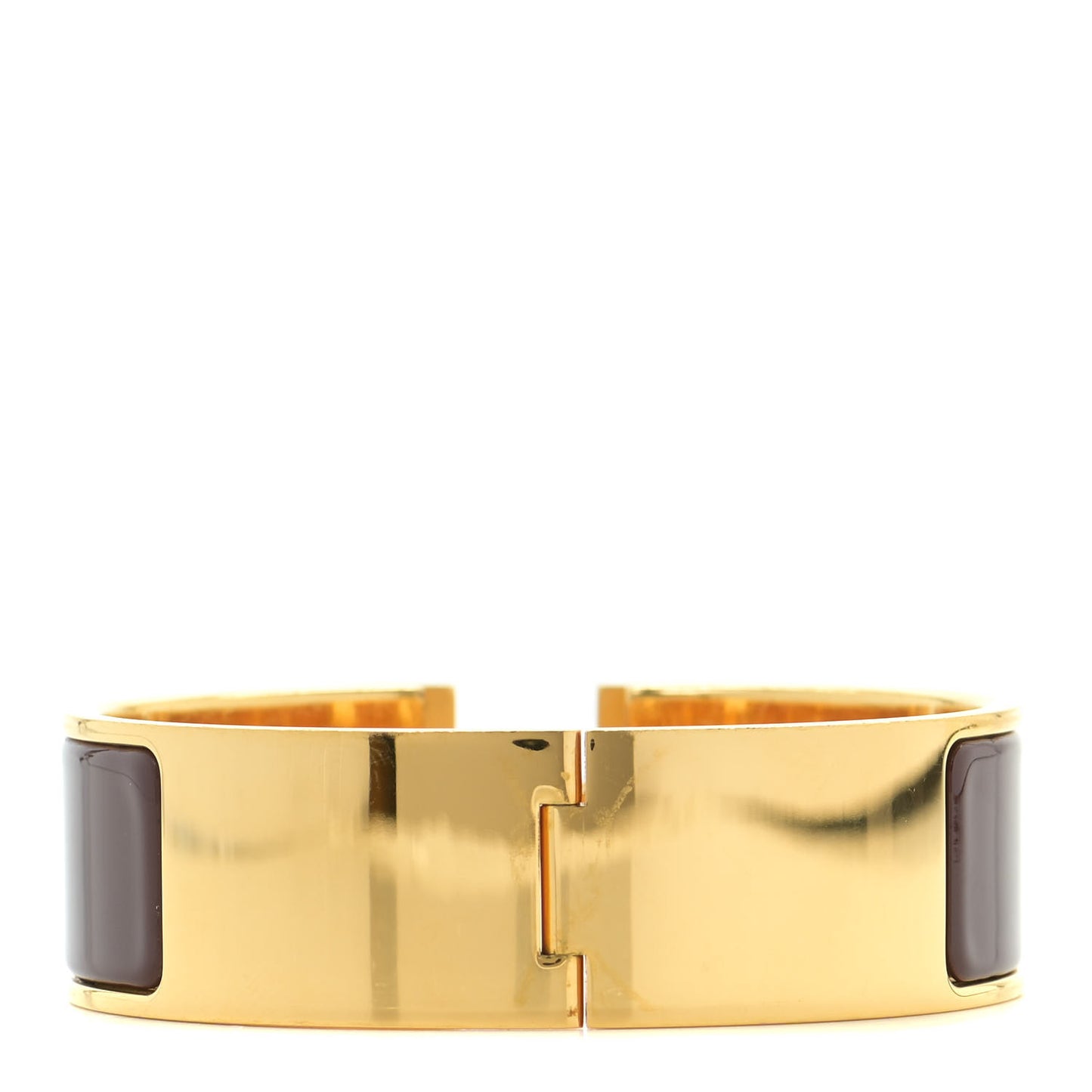 Enamel Wide Clic Clac H Bracelet PM Moka