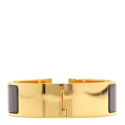 Hermes Enamel Wide Clic Clac H Bracelet PM Moka 3 of 6