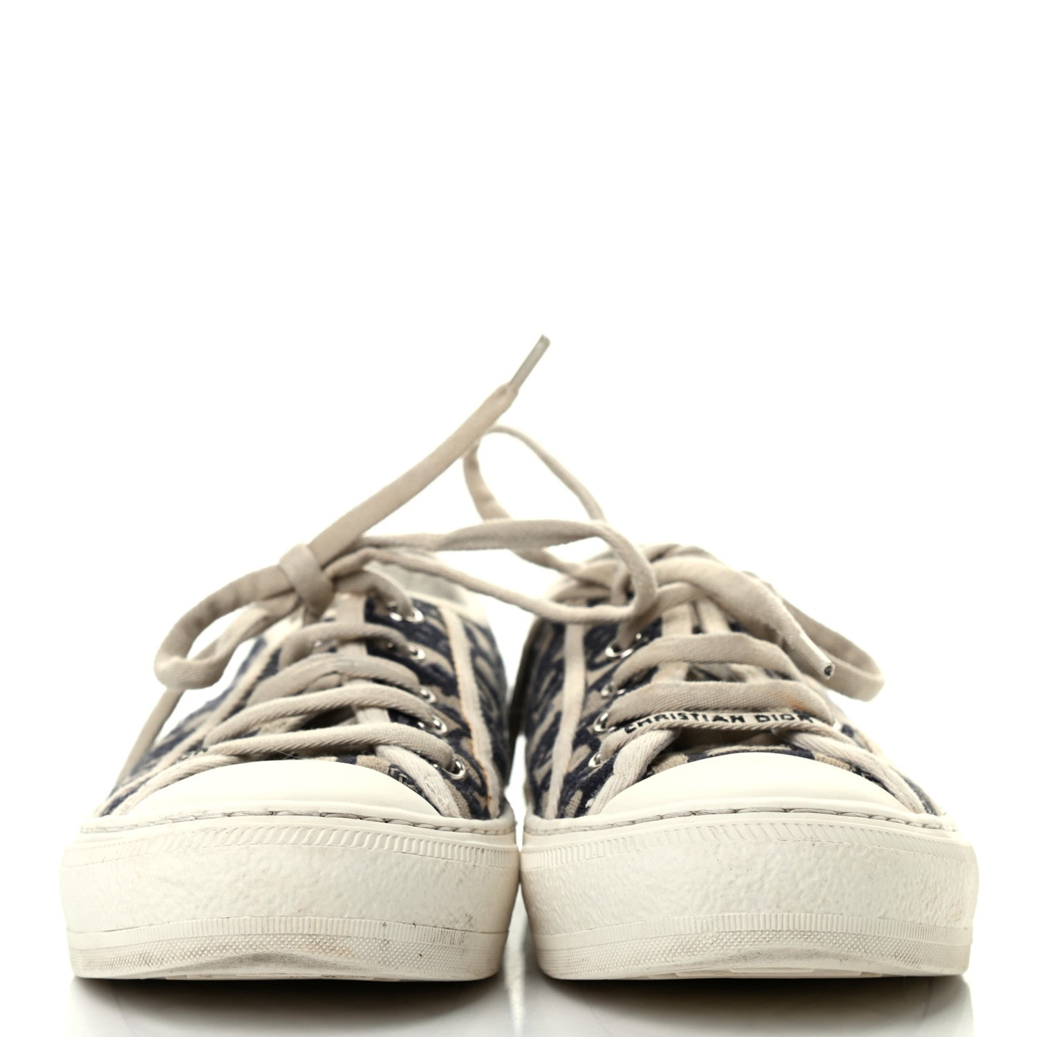 Christian Dior Canvas Oblique Walk'N'Dior Low Top Sneakers 37 Deep