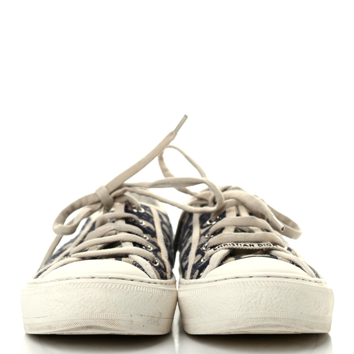 Canvas Oblique Walk'N'Dior Low Top Sneakers 37 Deep Blue