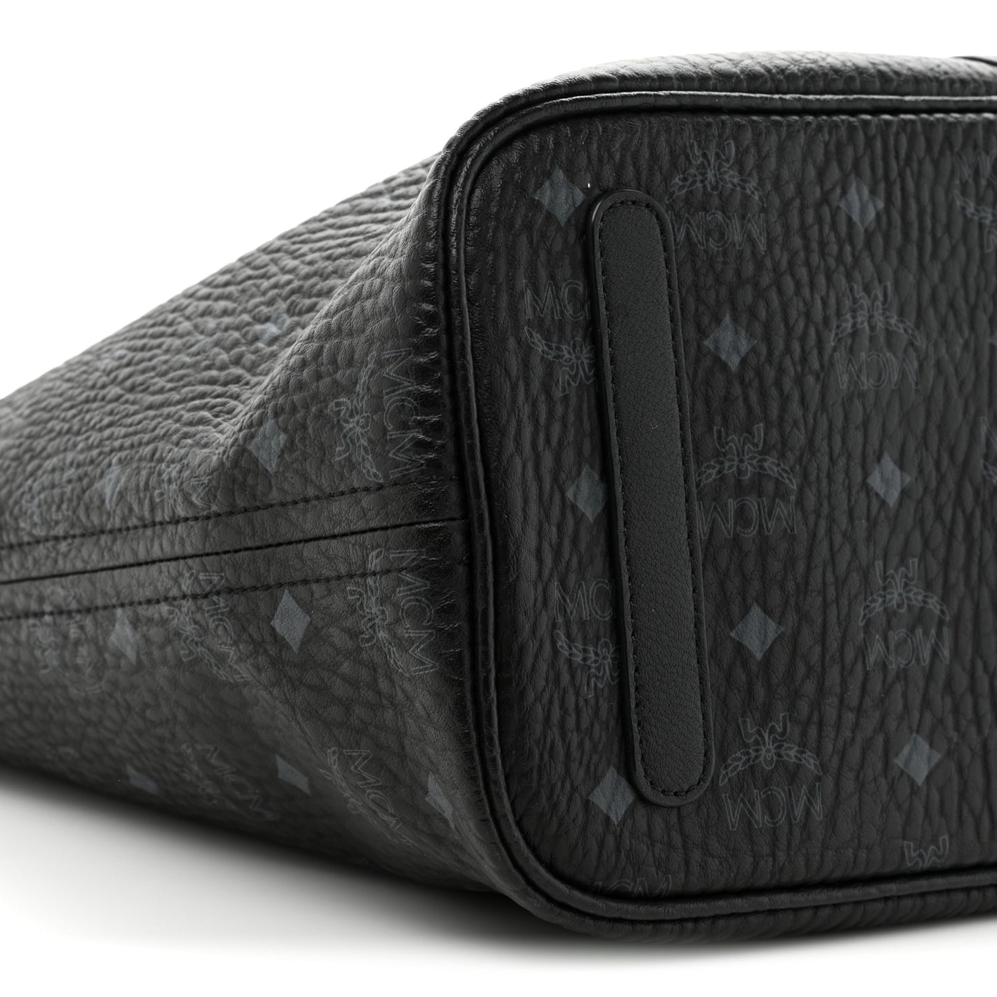 Grained Calfskin Visetos Medium Liz Reversible Shopper Tote Black