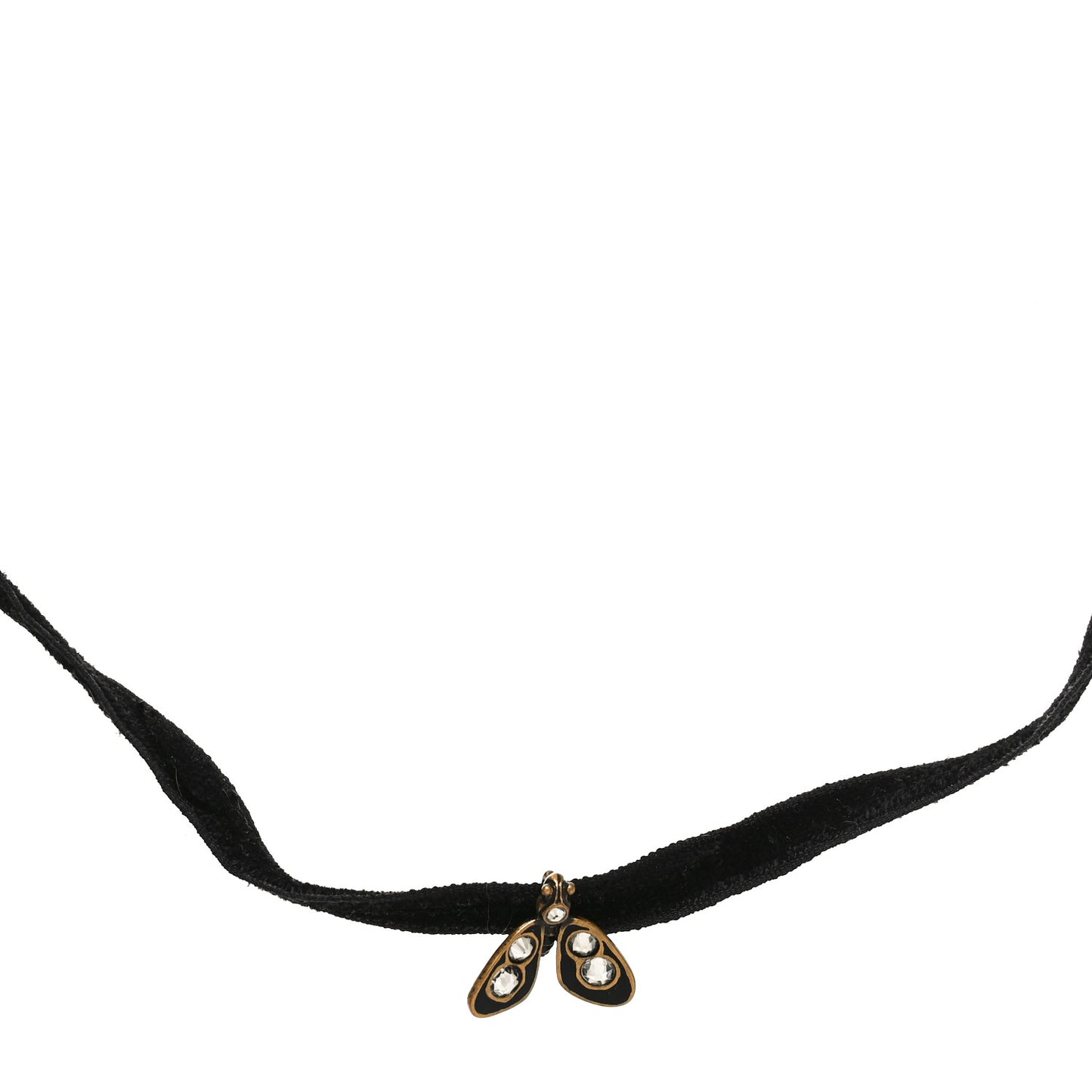 Velvet Ribbon Butterfly Choker Necklace Black