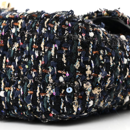 Chanel Sequin Mini Rectangular Single Flap Navy Blue Multicolor 10 of 10