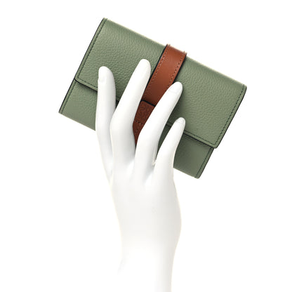 Loewe Grained Calfskin Small Vertical Wallet Rosemary Tan 2 of 6